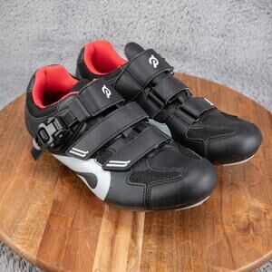 Peloton Cycling Shoes Size 39 Womens Size 8 With Cleats Black Red